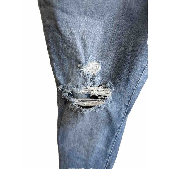 Levi's Women’s Plus Size 33 721 High Rise Skinny Jeans Light Distressed Grunge - Picture 2 of 9